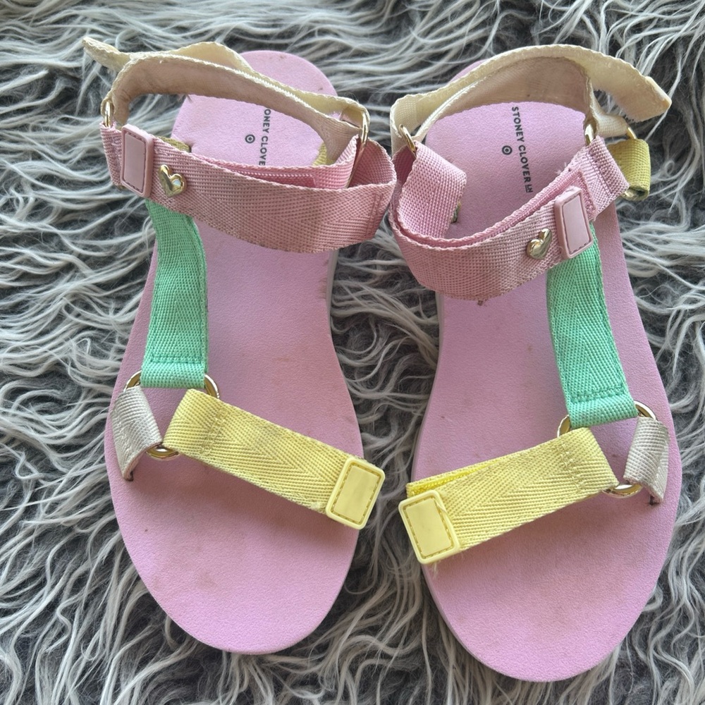 Stoney Clover Lane x Target Womens Sport Sandals size 6 Pink Multi Color